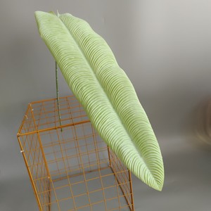 Feuille de bananier artificielle de haute qualité, aspect réaliste, vert-brun, fausse feuille de paradis tropical pour la décoration de la maison et de mariage - Product Image 6