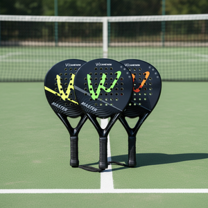 <span class=keywords><strong>Raquette</strong></span> <span class=keywords><strong>de</strong></span> padel personnalisée <span class=keywords><strong>de</strong></span> haute qualité à prix abordable, 100% fibre <span class=keywords><strong>de</strong></span> carbone, noyau souple en EVA, avec sac cadeau pour adultes stylés - Product Image 1