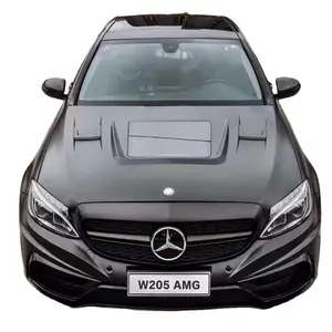 Mercedes benz C sınıfı W205 2015-2018 için yeni motor kaputu kapağı şeffaf tamir yüklemek