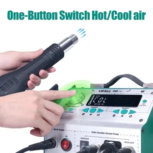 Estación <span class=keywords><strong>de</strong></span> Soldadura Inteligente 4 en 1 YIHUA 948-II: Pistola <span class=keywords><strong>de</strong></span> Aire Caliente, <span class=keywords><strong>Soldador</strong></span>, Succión <span class=keywords><strong>de</strong></span> <span class=keywords><strong>Estaño</strong></span> y Pluma <span class=keywords><strong>de</strong></span> Succión - Product Image 5