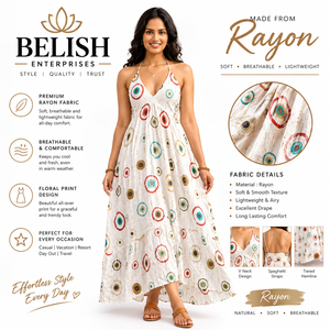 Robe longue bohème dos nu pour femme – Robe longue fluide en rayonne lurex pour les vacances à la plage, style bohème hippie - Product Image 1