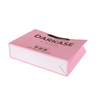 Bolsa de Papel Reciclable Rosa Intenso Personalizada con Asa de Cinta e Impresión Offset para Promoción en Supermercados