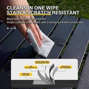 <span class=keywords><strong>Mesa</strong></span> <span class=keywords><strong>de</strong></span> Camping Plegable Portátil y Ligera <span class=keywords><strong>de</strong></span> <span class=keywords><strong>Aluminio</strong></span> <span class=keywords><strong>Enrollable</strong></span> para Exteriores, Playa, Jardín y Eventos - Product Image 3