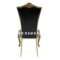 Chaises de banquet de réception en acier inoxydable, design royal, mobilier de mariage, chaise VIP à dossier haut pour hôtel