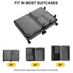 4 jeux de cubes d'emballage valise à main bagages organisateur de sac pour accessoires de voyage essentiels de voyage - Product Image 3