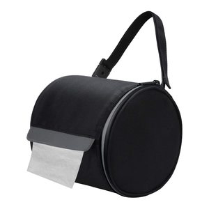 Porte-papier toilette suspendu imperméable, sac de rangement portable et pliable pour rouleaux de papier avec sangle réglable pour mur, voiture, camping - Product Image 1