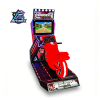 Machine de jeu de course de motos à monnayeur, simulateur de course moto, machine de jeu vidéo d'arcade avec distribution de tickets, à vendre
