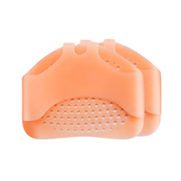 Semelles en gel nid d'abeille pour soulager la douleur aux orteils, coussinets d'avant-pied antidérapants, respirants, absorbant les chocs, blancs, couleur chair, unisexes