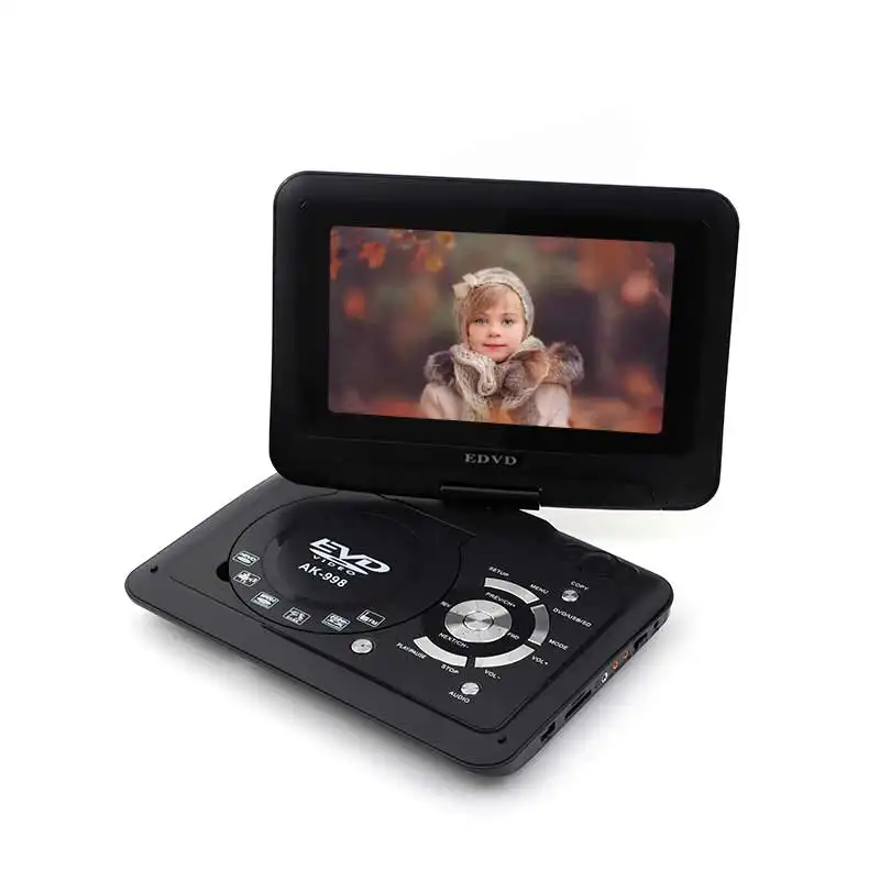 9.5 inch Portable DVD Player Screen rechargeable Battery TV USB Portable DVD Player