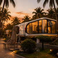 Capsule spatiale futuriste haut de gamme, maison préfabriquée modulaire, mini-villa pour station balnéaire en montagne, cabine mobile intelligente en conteneur