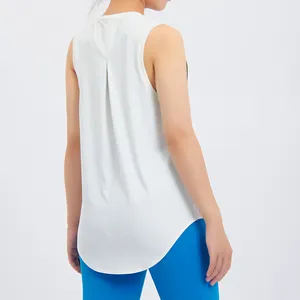 JIEJIN Custom Solid Color Breathable Women Gym Clothing Female Sports Yoga Top Training Vest