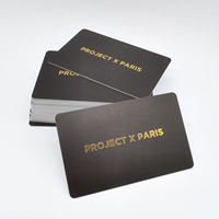 Cartes noires de PVC avec l'aluminium métallique d'or ou d'argent