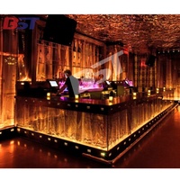 Superbe comptoir de bar éclairé par led, design sur mesure, hôtel, boîte de nuit, musique