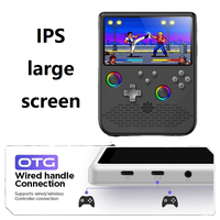 Vente flash : Console de jeu rétro portable H5 avec batterie de 4000 mAh, longue durée de jeu, plus de 30 émulateurs de jeux, éclairage ambiant RVB, prise en charge audio