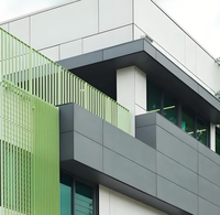 Panneau architectural Easygreen en fibrociment à joint vertical, rainuré, pour revêtement intérieur/extérieur ignifuge