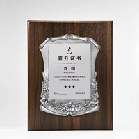 Plaque Métallique Personnalisée Or Argent Noir Plaque en Bois Certificat MH-NJ0598