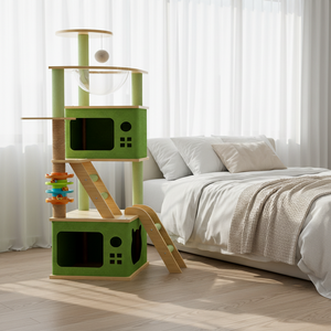 Arbre à chat multi-niveaux pour chats de grande taille, avec poteau à gratter en sisal, maison pour grimper aux arbres, activité pour chats - Product Image 1