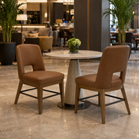 Chaises de salle à manger en tissu pour hôtel et restaurant, style moderne et luxueux en bois, pour 6 chambres