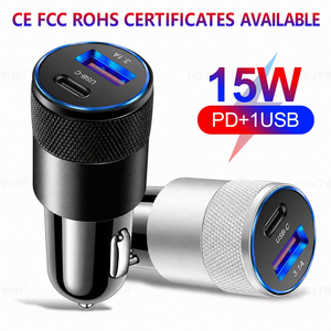 ที่ชาร์จในรถยนต์อลูมิเนียมอัลลอยด์ 30W PD Type-C USB-A 5V/3A ที่ชาร์จอเนกประสงค์ป้องกันกระแสเกินสำหรับโทรศัพท์ - Product Image 3