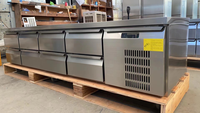 Equipo de Cocina Profesional, Refrigerador Bajo Mostrador para Chef, de Acero Inoxidable, con Ventilador de Enfriamiento, 4, 6 y 8 Cajones