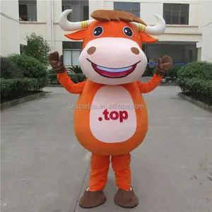 traje da mascote aniversário Suppliers-Frete grátis animal do ano novo traje de touro unissex para crianças, aniversário