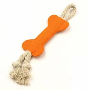 Özel logolar çok renkli çevre dostu plastik kemik şeklinde çiğnemek oyuncak köpekler ve kediler için aşınmaya dayanıklı halat bağlı tasarım - Product Image 6