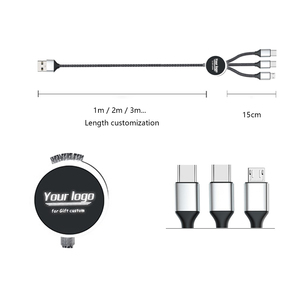 2025 xu hướng quà Tặng Led Glowing Logo tùy chỉnh <span class=keywords><strong>USB</strong></span> để C micro 3 trong 1 cáp <span class=keywords><strong>USB</strong></span> cho iPhone 15 - Product Image 4