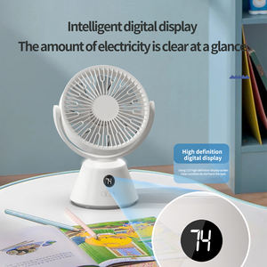 360 °   Ventilador de Escritorio Giratorio con Pantalla Digital, Ventilador de Refrigeración Portátil Silencioso para el Verano - Product Image 6