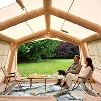 Tente de camping gonflable en tissu Oxford imperméable, grande tente d'extérieur facile à monter, résistante au vent, pour la famille - Offre spéciale