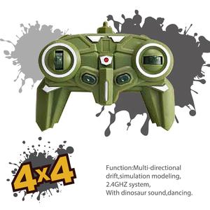 Coche a Control remoto para niños, juguete <span class=keywords><strong>de</strong></span> dinosaurio, camión monstruo <span class=keywords><strong>de</strong></span> 2,4 GHz, gira 360 grados, <span class=keywords><strong>acrobacias</strong></span>, coches recargables, juguetes para derrapar al aire libre - Product Image 3