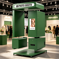 Machine Photobooth, Kiosque Selfie, Studio Photo Modulaire pour Centres Commerciaux et Événements Piétonniers, Personnalisable en Couleur