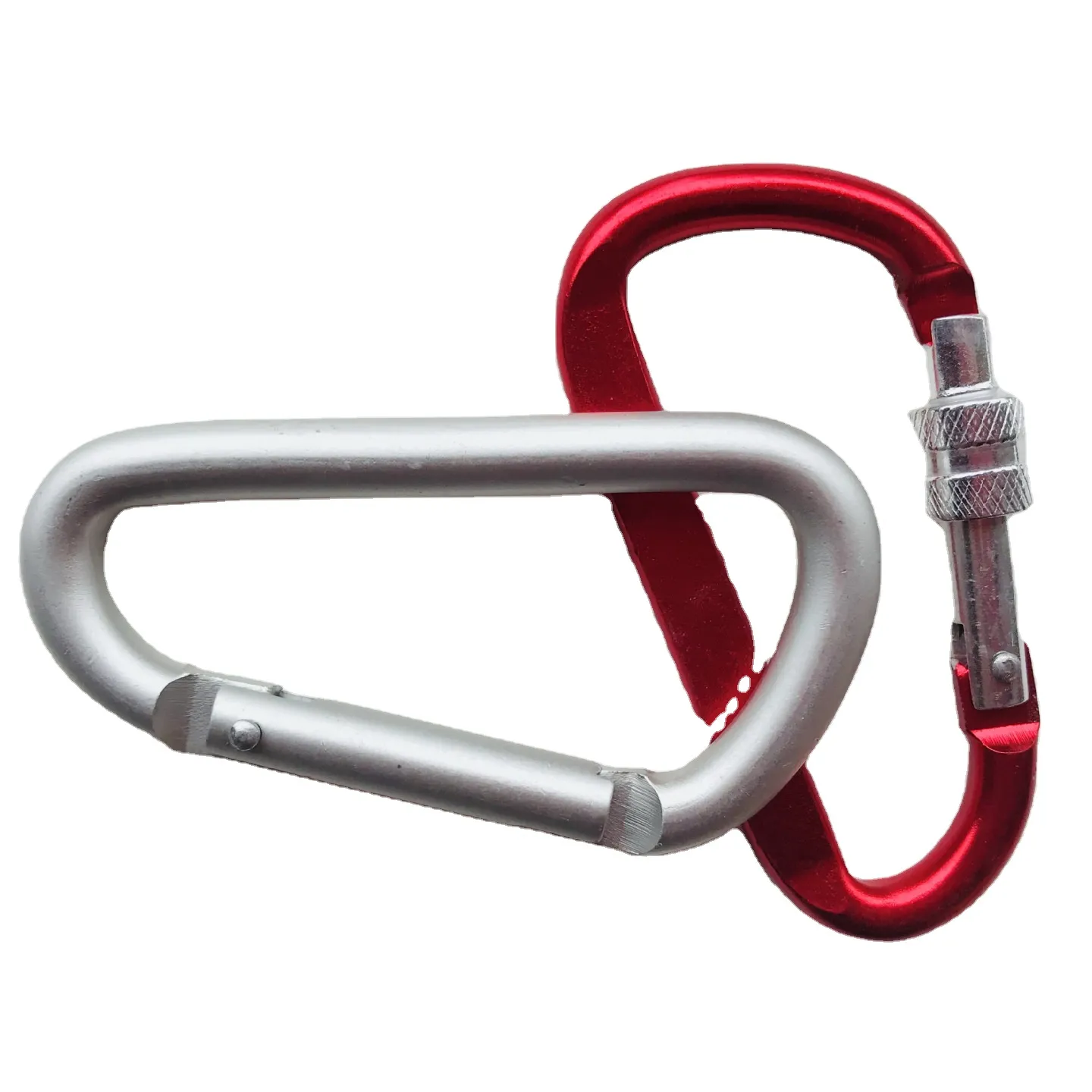 High quality aluminum carabiner outdoor safety mountain climbing backpack tent quick-hanging mountaineering hook type D