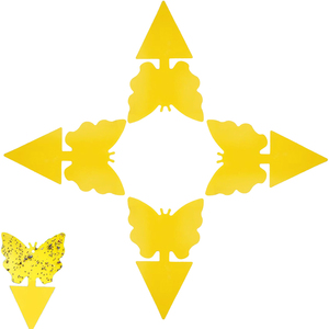 Pièges à colle pour moucherons et mouches des fruits, en forme de fleur et d'oiseau, écologiques, jetables, imperméables, bleus, piège collant pour moucherons des fruits - Product Image 1