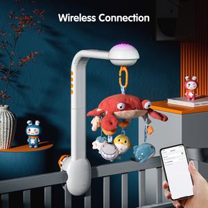 Tumama Kids Projection Bed Bell Bluetooth Connect Baby Crib <strong>Mobile</strong> Plush Crab Baby Hanging Rattle Toys <strong>Musical</strong> Baby <strong>Cot</strong> <strong>Mobile</strong> - Product Image 2