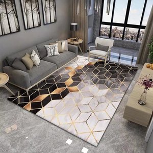3D Impreso Hexágono Enrejado Diseño Panal Oficina Área <span class=keywords><strong>Alfombra</strong></span> rombo Luz de neón <span class=keywords><strong>Alfombra</strong></span> geométrica de lujo - Product Image 6