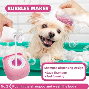 Kit de Baño para Perros 6 en 1 de Silicona y Plástico con Cepillo para Perros, Cepillo para Champú, Peine para Eliminar Pelo de Mascotas, Guantes de Lavado y Toalla - Product Image 2