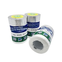 Film de masquage en aluminium pour peinture murale extérieure, film acrylique thermofusible PE écologique, imitation pierre, résistant, simple face
