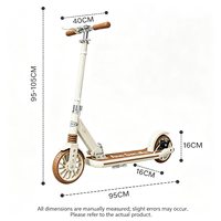 Trottinette pliable à deux roues pour adolescents et enfants de 5 à 18 ans, construction en acier haute teneur en carbone, double frein, hauteur réglable, capacité maximale de 100 kg