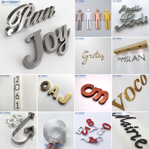 Skyseen Tùy Chỉnh 3D Vàng Kim Loại Chữ Bền Thép Không Gỉ Dấu Hiệu Cho Khách Sạn Logo Hiển Thị Ngoài Trời Tên Công Ty Tòa Nhà Văn Phòng - Product Image 5