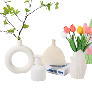 Vase de table en céramique traditionnel sous glaçure, écologique, décoration moderne pour la maison, idéal pour la Journée de la Terre, petite taille - Product Image 1