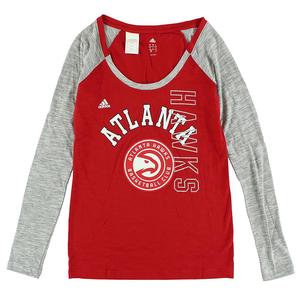 Adidas Femmes M Liquid Dots Rouge/Gris Tricot & T-shirt NBA Atlanta Hawk's Ice Hockey Wear |   100% authentique - Product Image 4