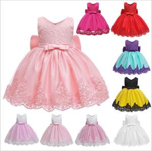 D0109 Robe de bal pour enfant de haute qualité, motif de dentelle, robe de demoiselle d'honneur, robe de fête d'anniversaire pour enfant, vente en gros - Product Image 6