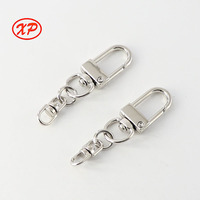 Vente en gros de mini-mousquetons pivotants en alliage de zinc, accessoires de bricolage pour porte-clés, accessoires de sac multifonctionnels, imperméables et écologiques