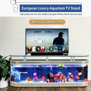 Meuble TV de luxe moderne de style européen avec <span class=keywords><strong>aquarium</strong></span> auto-nettoyant, écosystème ultra-silencieux, grand <span class=keywords><strong>aquarium</strong></span> en verre pour salon, multi-usages - Product Image 3