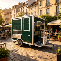Remorque de cuisine mobile en tôle galvanisée certifiée EPR (Emballage) allemand DOT FMVSS pour camion de crème glacée et frites, avec barre de remorquage