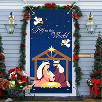 2023 nuevo conjunto de Navidad pintado a mano Feliz Navidad Natividad decoración serie