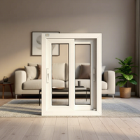 Ventanas Corredizas de Vidrio Transparente con Diseño Moderno Personalizado, Doble Acristalamiento, UPVC/PVC