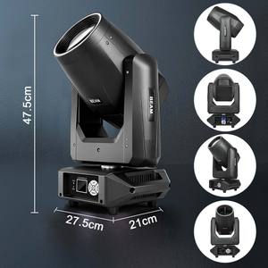 Equipo de Iluminación con Cabeza Móvil de 295w, Prismas Dobles, Efecto Arcoíris, Cabeza Móvil para DJ, Fiestas, Espectáculos, Bodas, Conciertos, Clubes - Product Image 4