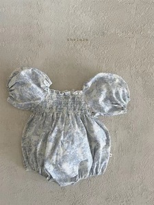 Tutina Floreale con Maniche a Sbuffo per Bambine, Stile Coreano Fresco ed <span class=keywords><strong>Elegante</strong></span> per l'Estate - Product Image 6