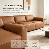 Canapé moderne, simple et multifonctionnel 2 places en cuir anti-griffures pour petit appartement, salon.
